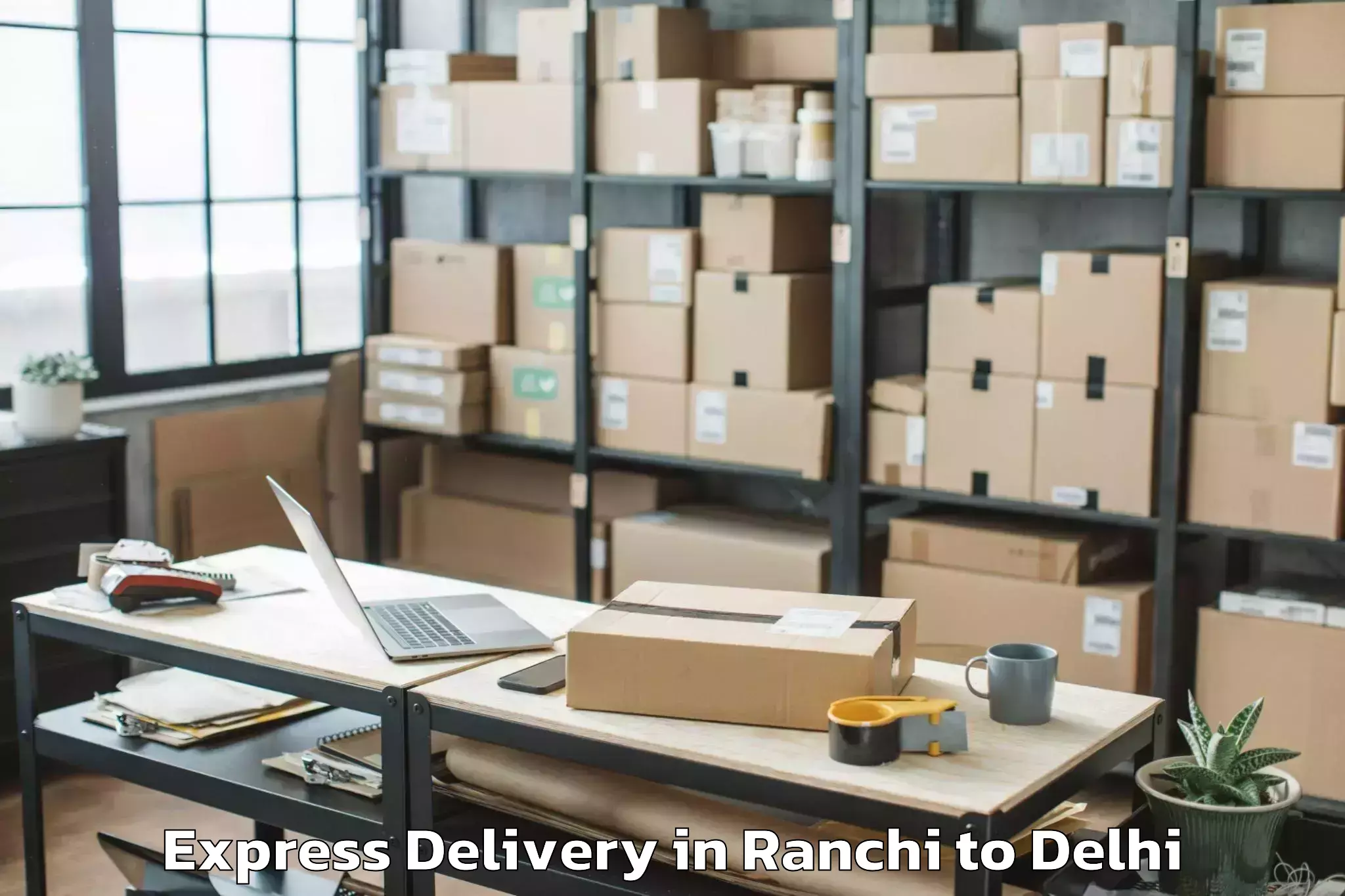 Get Ranchi to East Delhi Express Delivery